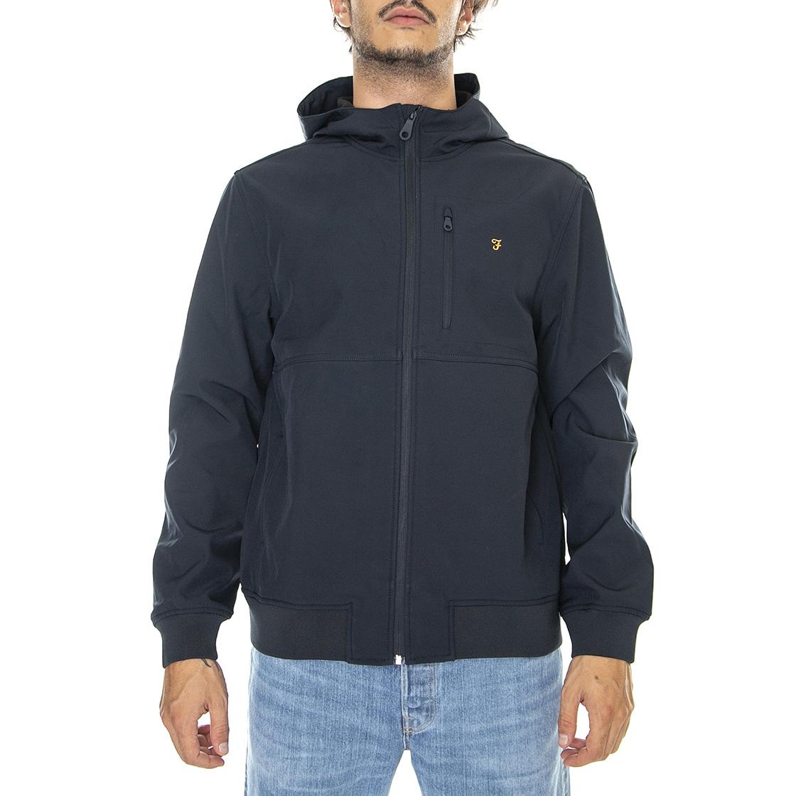 Rudd Softshell True Navy - Giacca Invernale con Cappuccio Uomo Blu F4RBC033-BLU  FARAH 