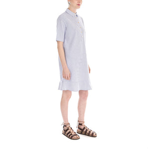 Ilene - Abito Camicia Donna Blu / Bianco 163590068-6003  MINIMUM 