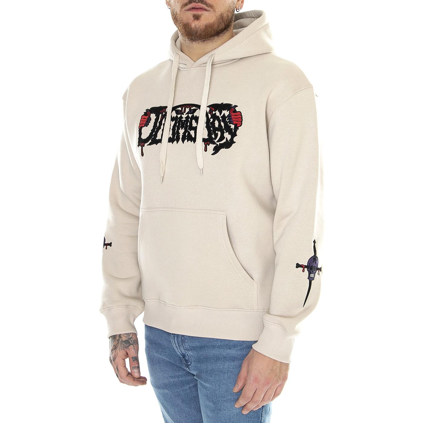 Blody Hoodie Cream - Felpa con Cappuccio Uomo Beige HDY0125CRE  DOOMSDAY 