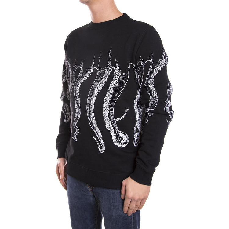 WHITE OCTOPUS OUTLINE CREWNECK BLACK ESTERNO 76227_4  OCTOPUS 