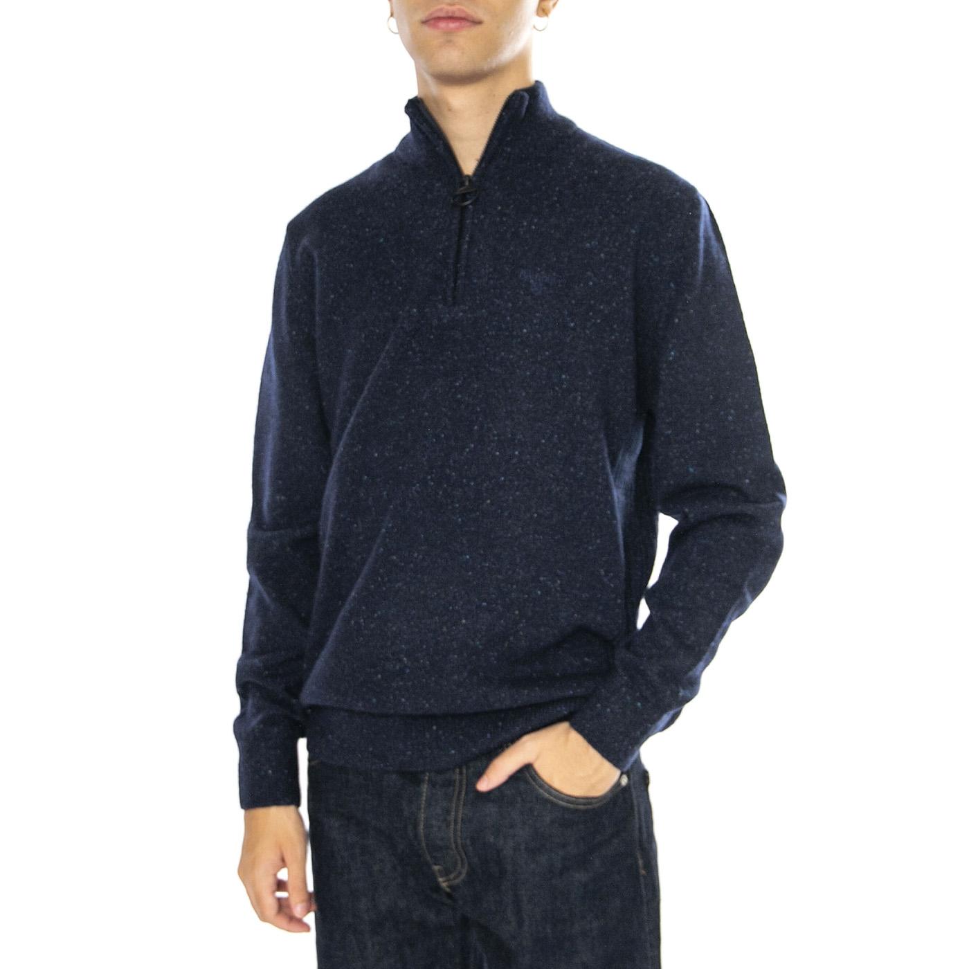 Essential Tisbury Half Zip Navy - Maglione Uomo Blu MKN1187-NY91  BARBOUR 