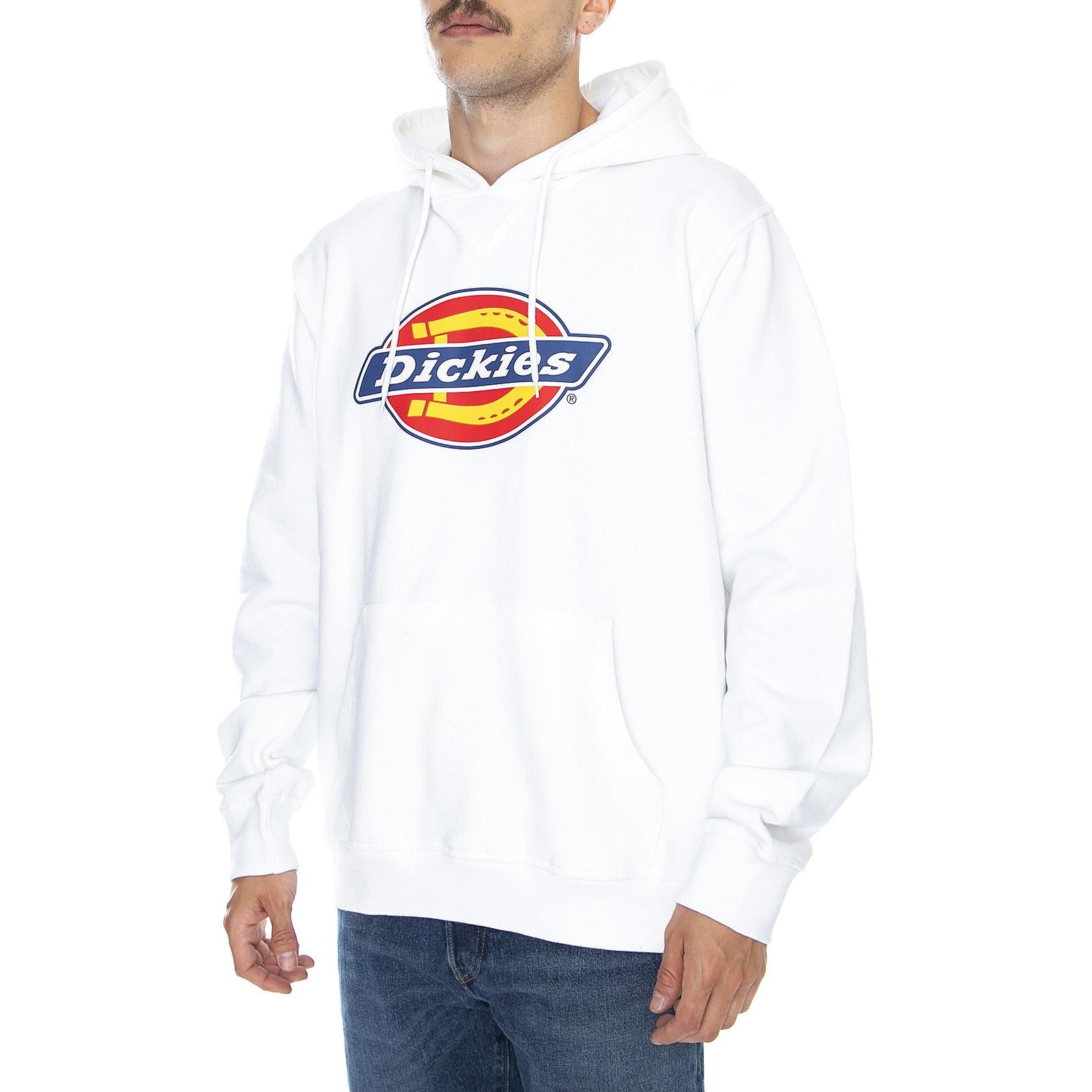 Nevada Hoodie - White - Felpa con Cappuccio Uomo Bianca 03 200062-WH . DICKIES 