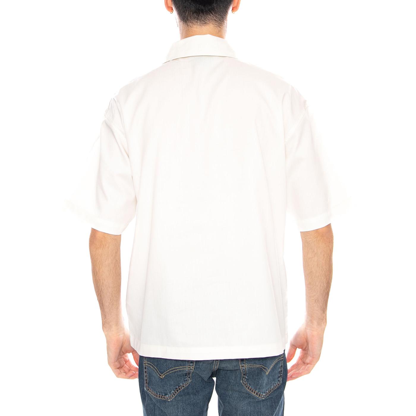 Dickies Mens Short Sleeve Ranch Quarter Zip Shirt Whitecap Grey - Maglietta Maniche Corte Uomo Bianca DK0A883 PIC481 DICKIES 