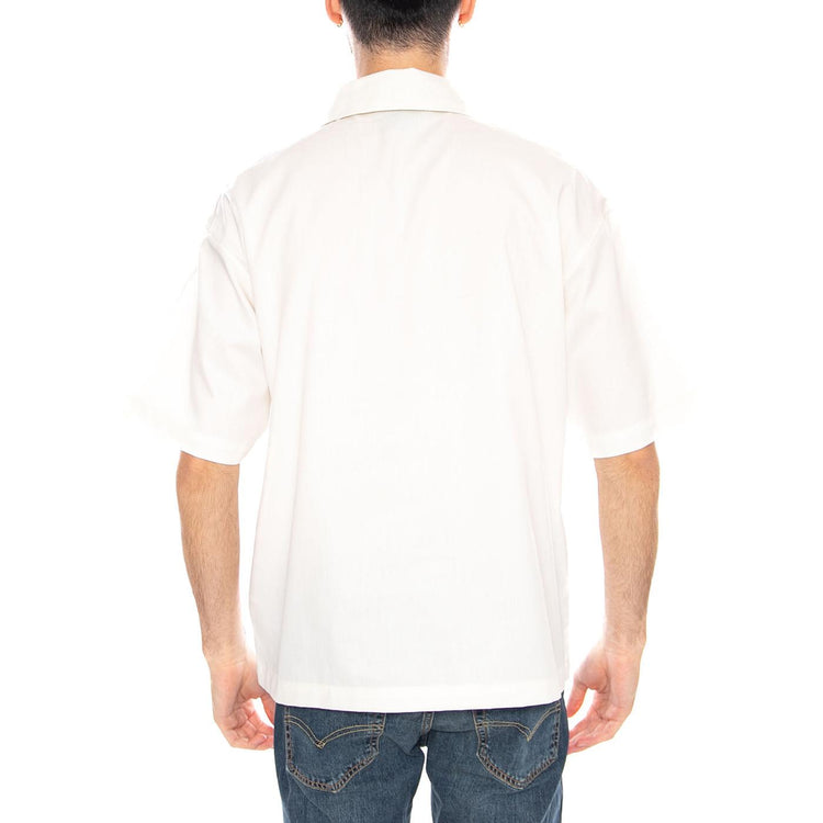 Dickies Mens Short Sleeve Ranch Quarter Zip Shirt Whitecap Grey - Maglietta Maniche Corte Uomo Bianca DK0A883 PIC481 DICKIES 