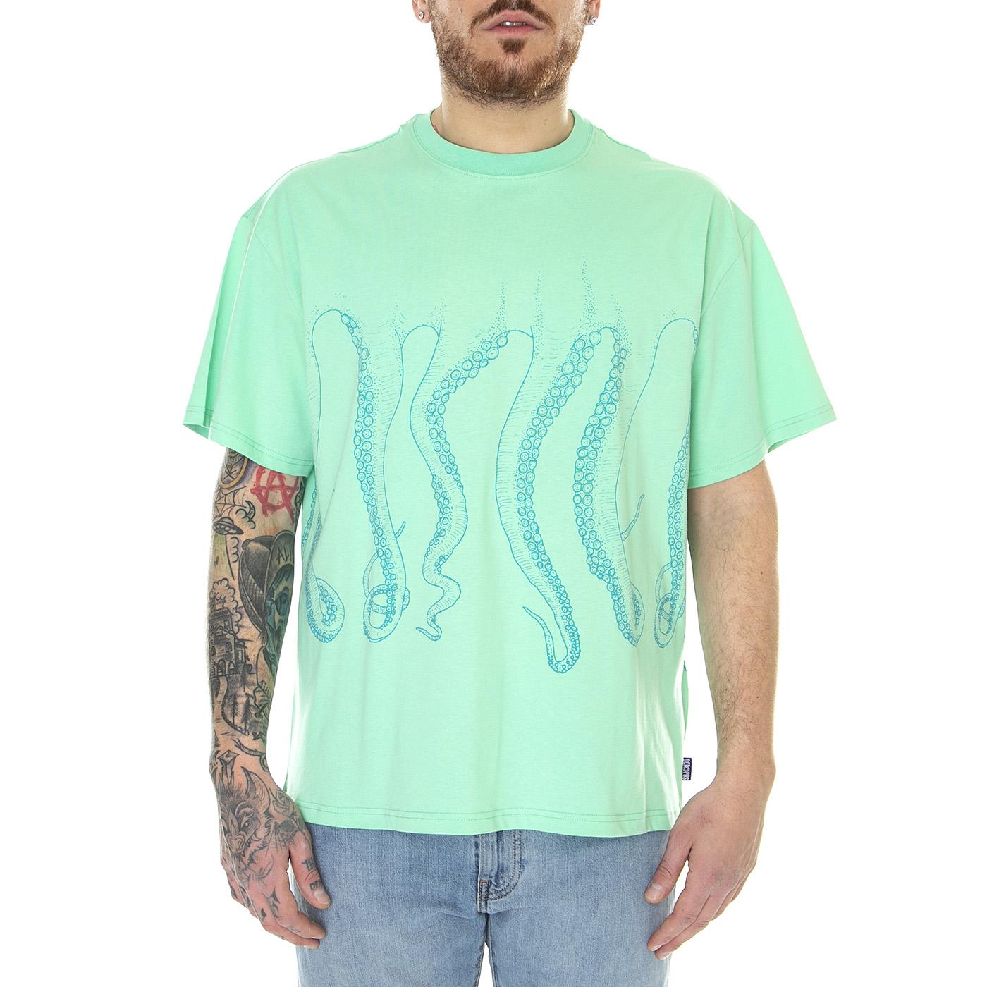 Octopus Octopus Tee Mint - Maglietta Girocollo Uomo Verde 23SOTS40-MINT  OCTOPUS 