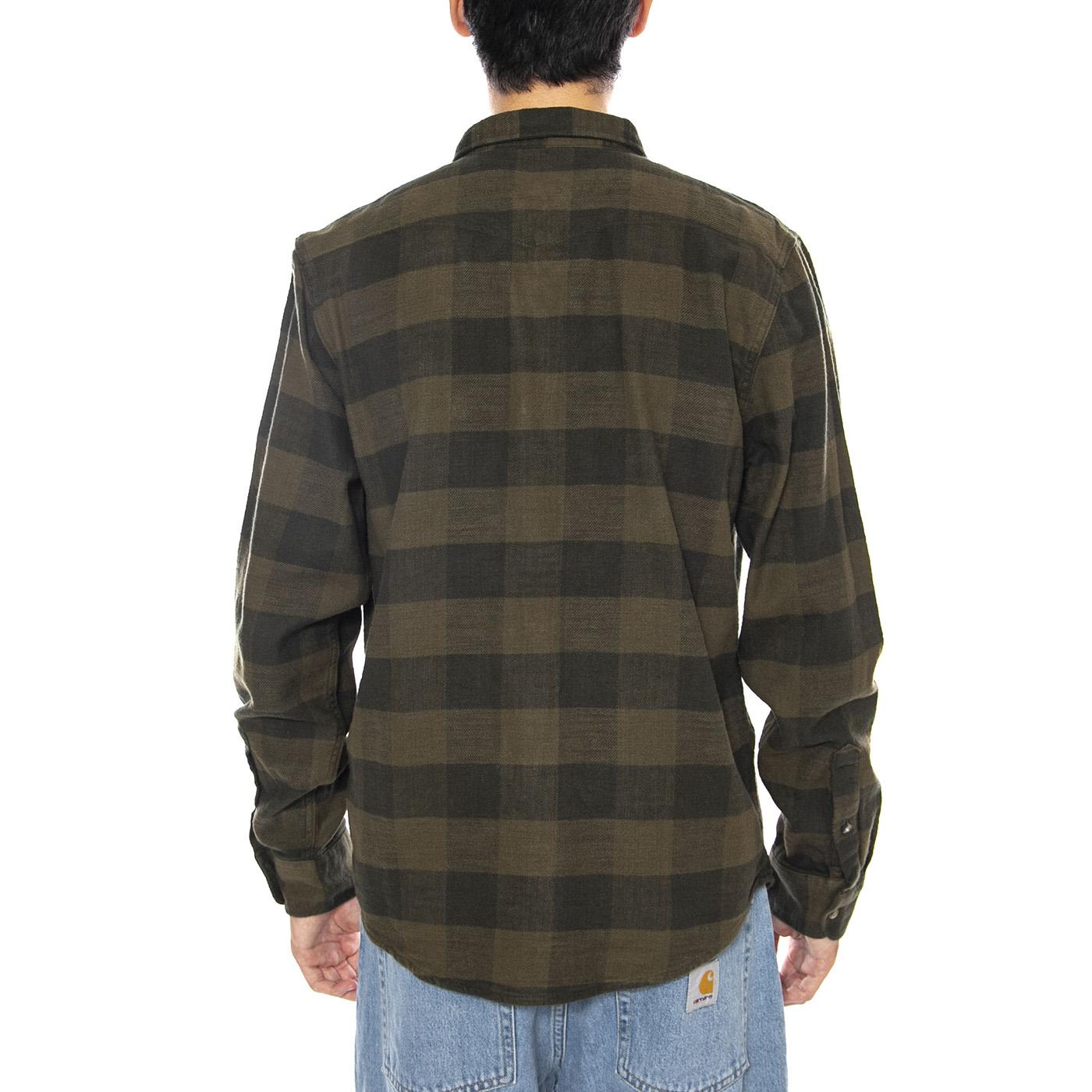 Clean Western Shirt Army Green Buffalo Check - Camicia a Quadri Uomo Verde 112371320 . LEE 