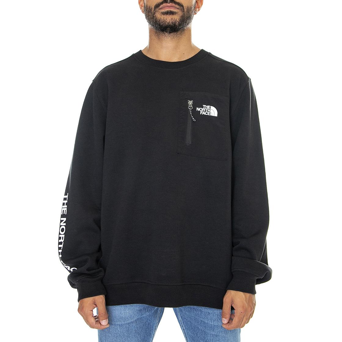 M Tech Crew Tnf Black / Multicoloured - Felpa Girocollo Uomo Nera NF0A5316WZY1  THE NORTH FACE 