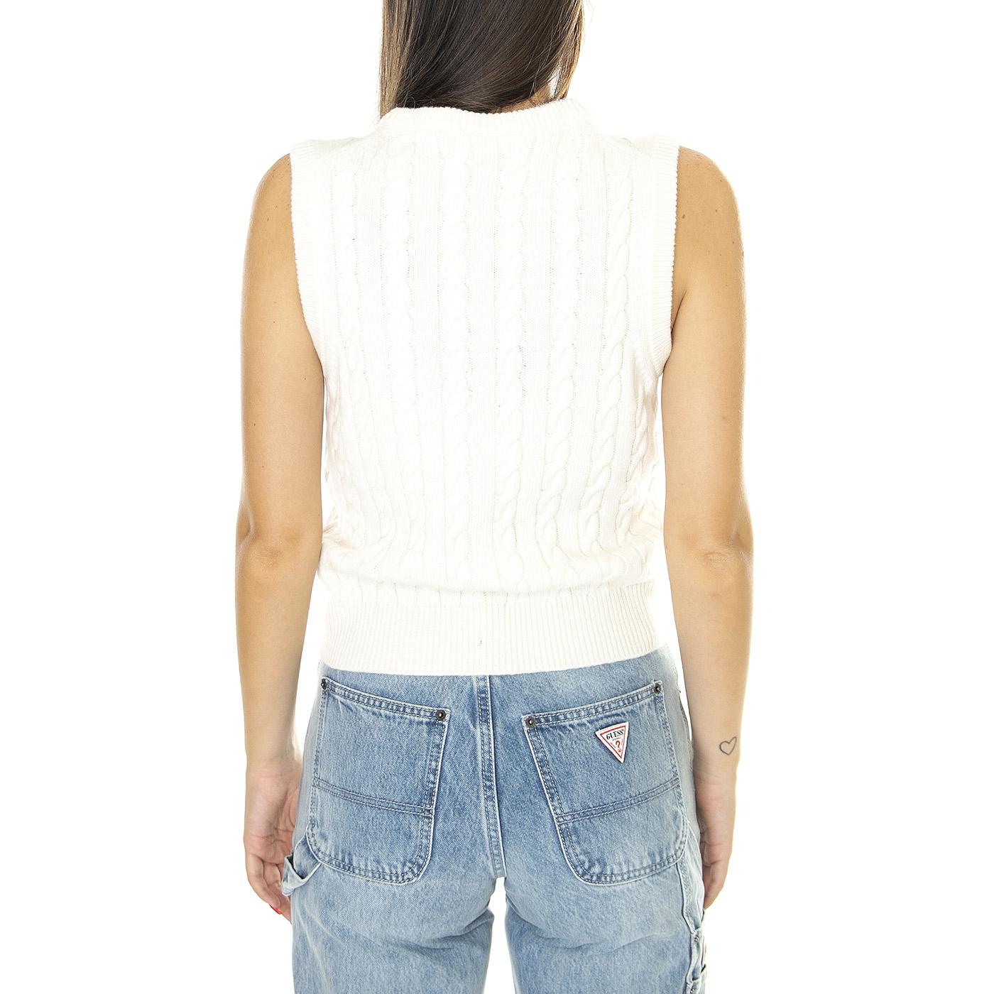 Pullover AF0623-NYV Gilet Donna Bianco AF0623-NYV  LACOSTE 