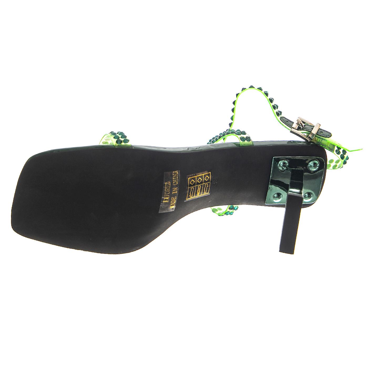 Favored Green Patent - Sandali Donna Verdi JCSR808LA-201-GRN  JEFFREY CAMPBELL 