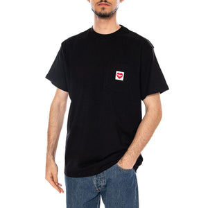 S/S POCKET HEART T-SHIRT - Maglietta Girocollo Uomo Nera I032128 1V2XX CARHARTT WIP 