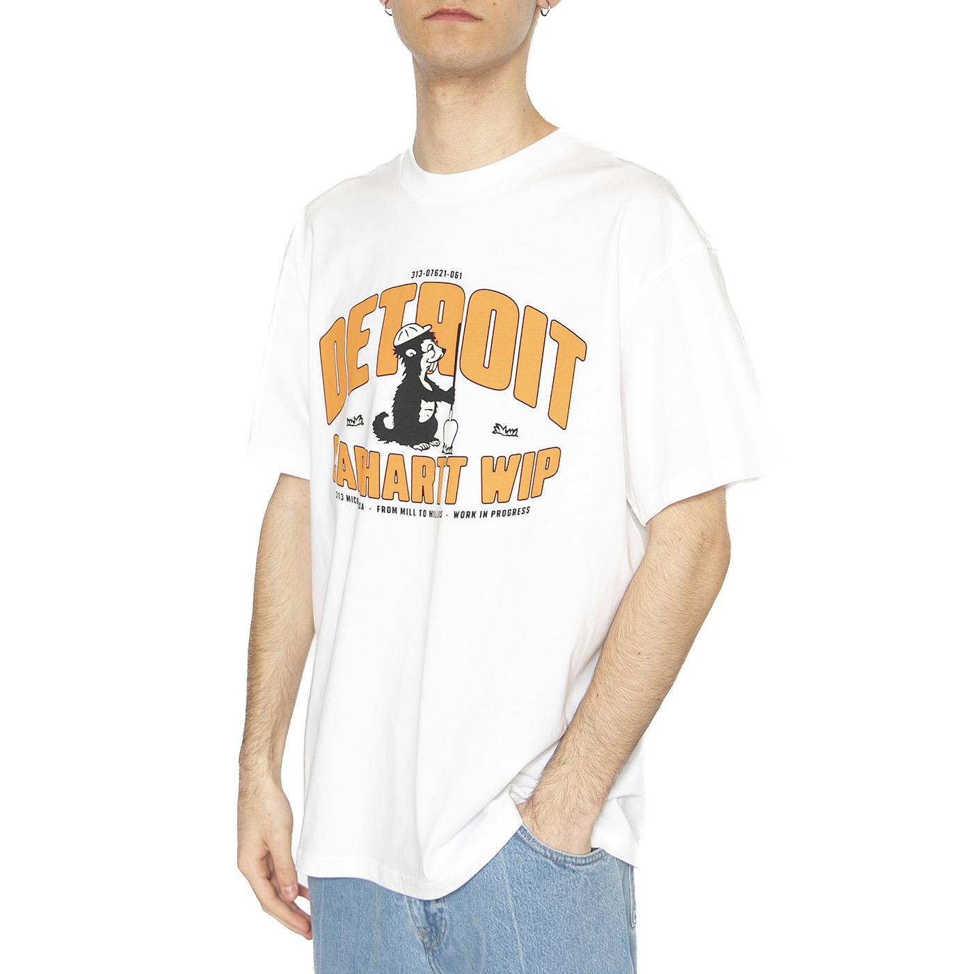 S/S Underground T-Shirt White - Maglietta Girocollo Uomo Bianca I034642.02XX  CARHARTT WIP 