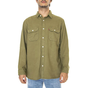 Jackson Worker Z1707 Green Garment Dye - Camicia Uomo Verde 19573-0163  LEVIS 