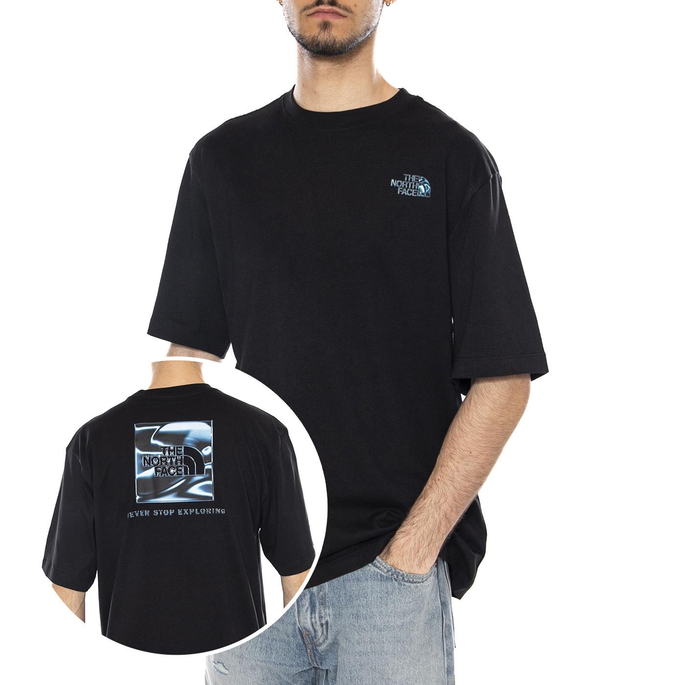 M LQD BOX NSE OS SS TEE - Maglietta Girocollo Uomo Nera NF0A8G9W JK31 THE NORTH FACE 