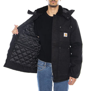 Ambel Coat Black / Black - Giacca con Cappuccio Uomo Nera I035616.00E06  CARHARTT WIP 