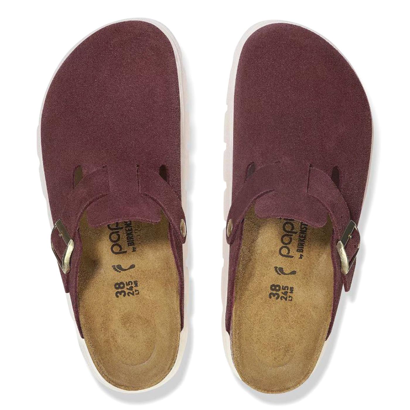 Boston Chunky Berry Crush, Suede Leather - Sandali Donna Bordeaux 1028395  BIRKENSTOCK 