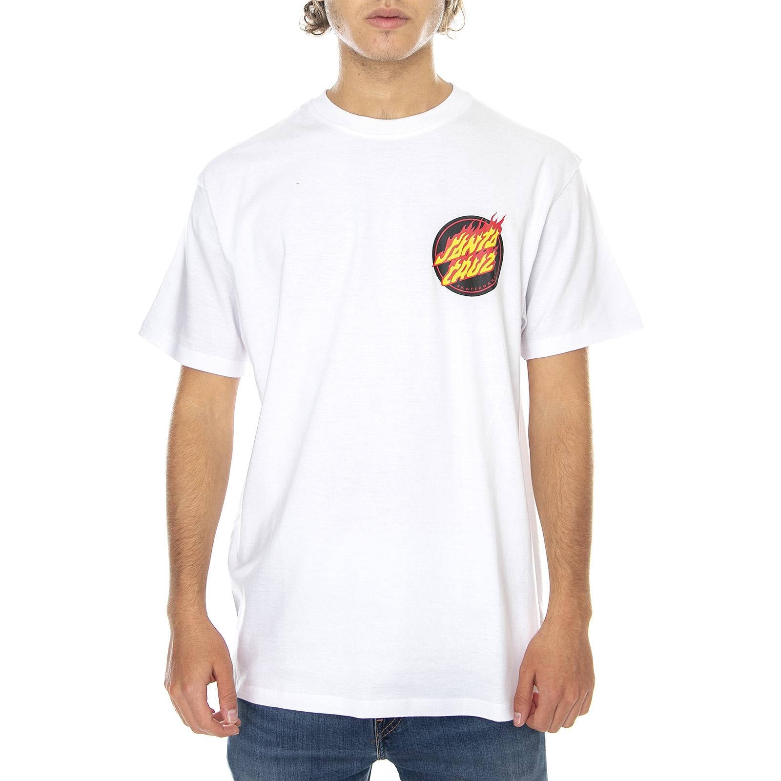  Flaming Japanese Dot White  SANTA CRUZ 