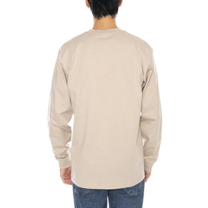 L/S Chase T-Shirt Fleur De Sel / Gold - Maglietta Girocollo Maniche Lunghe Uomo Beige I026392.38AXX . CARHARTT WIP 