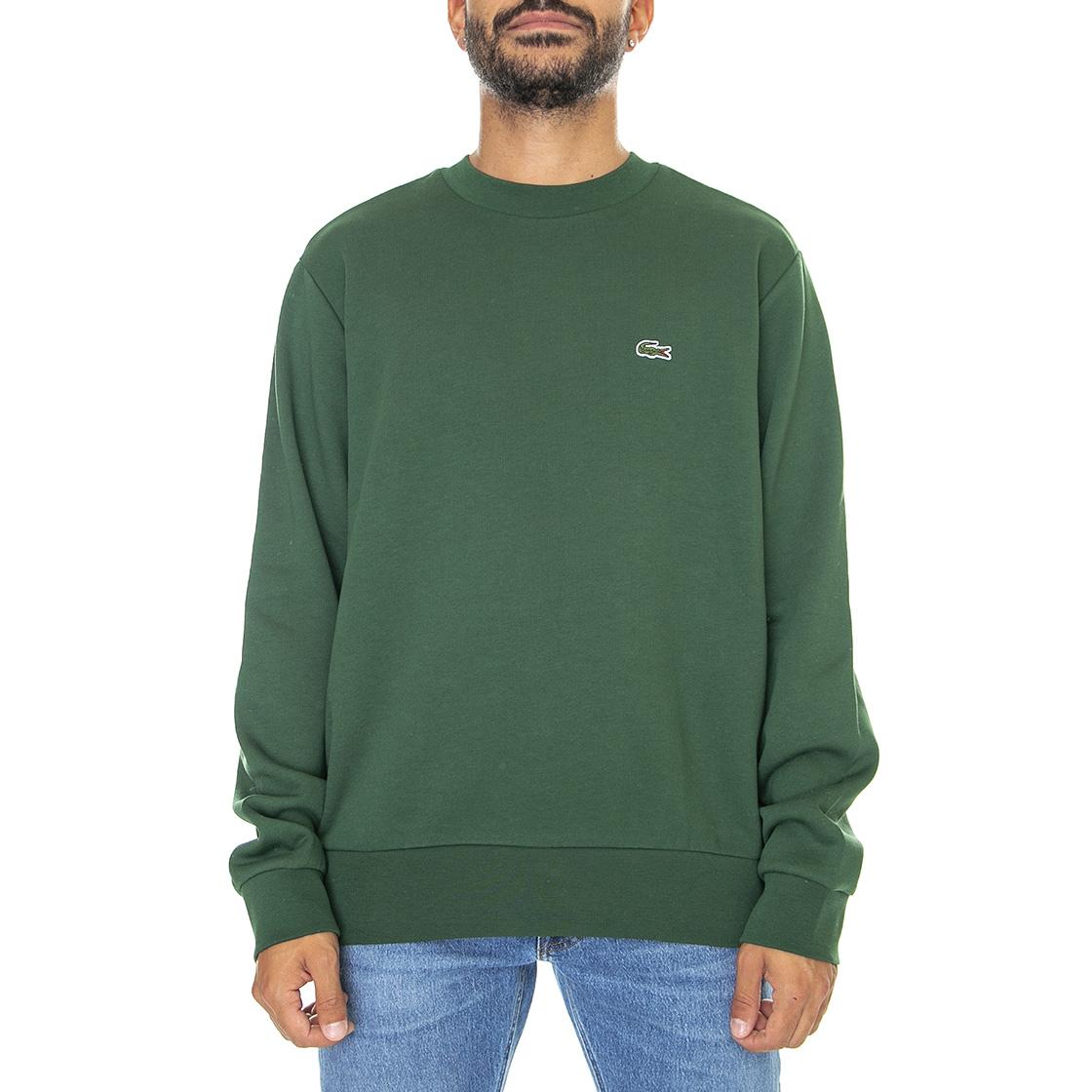 Sweatshirt-132 - Felpa Girocollo Uomo Verde SH9608-132  LACOSTE 