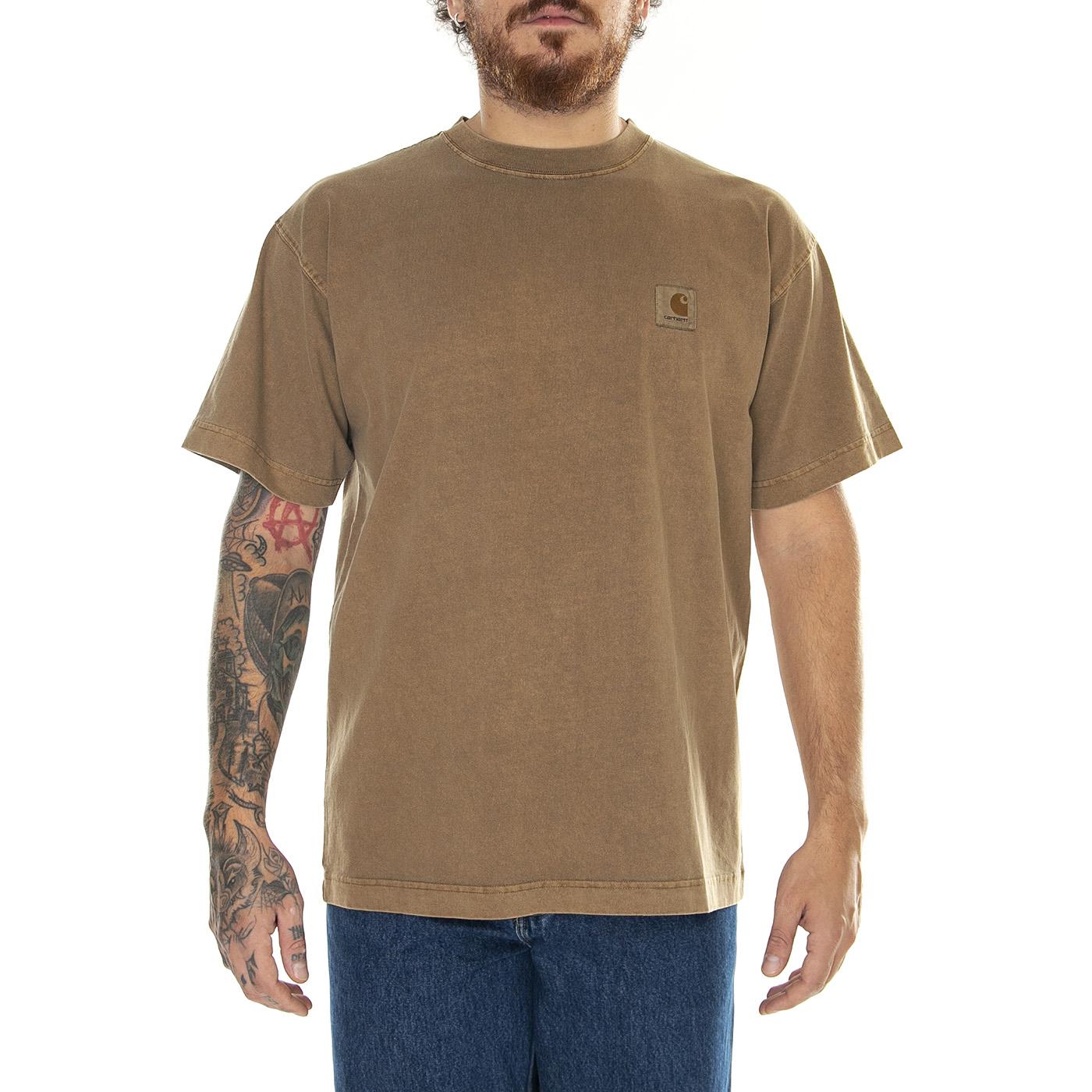 S/S Vista T-Shirt Buffalo /garment dyed - Maglietta Girocollo Uomo Marrone I030780.1CMGD  CARHARTT WIP 