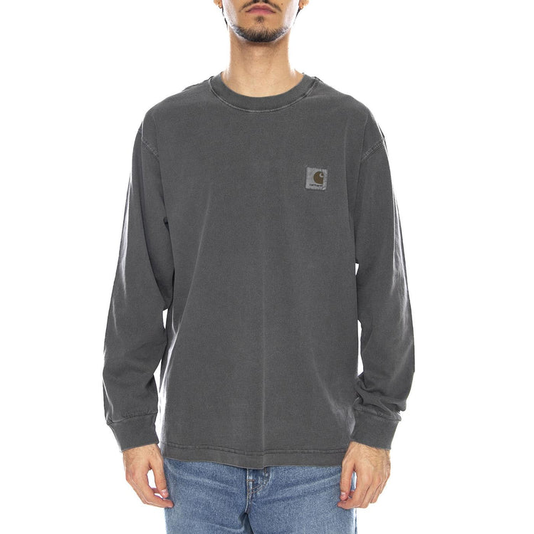 L/S Vista T-Shirt Carhartt Black - Maglietta Girocollo Maniche Lunghe Uomo Nera I030779.89GD . CARHARTT WIP 