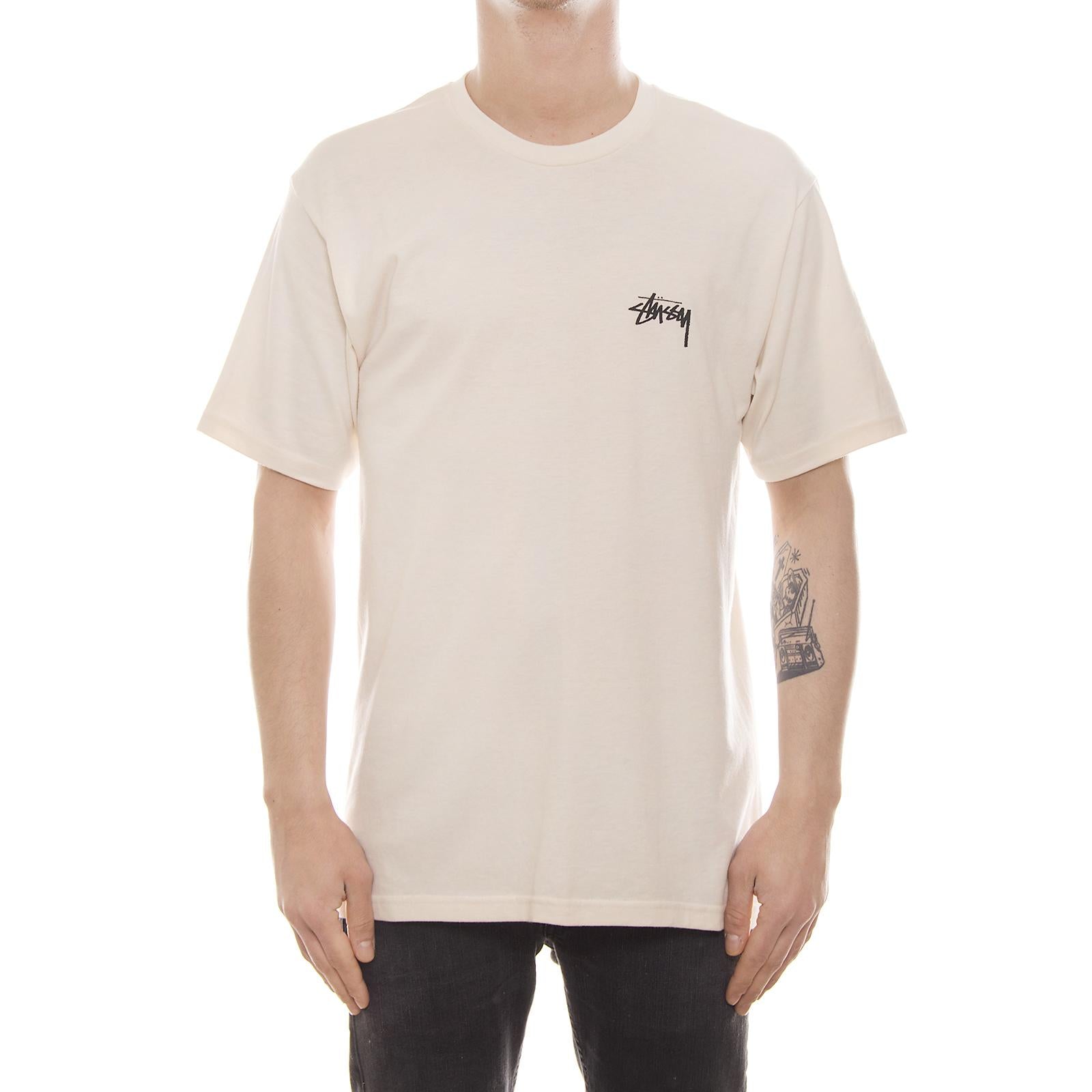 SURFMAN CHECK TEE NATURAL 1904028-NATURAL  STUSSY 