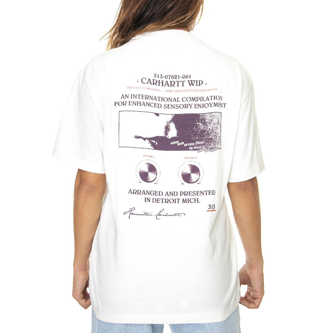 W' S/S Sensory T-Shirt Wax heavy stone wash - Maglietta Girocollo Donna Beige I030936-D660  CARHARTT WIP 