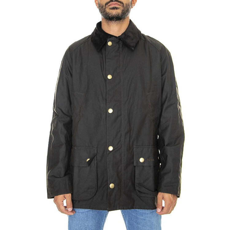 Ashby Wax Jacket Olive - Giacca Invernale Uomo Marrone 222MMWX0339-OL71 . BARBOUR 
