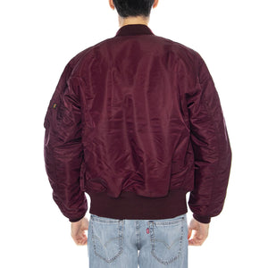 Alpha Industries MA-1 Reversible Bomber -- Giacca Reversibile Uomo Bordeaux / Arancione F100101 608 ALPHA INDUSTRIES 