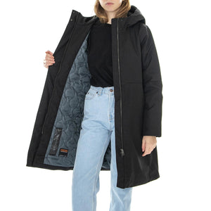 W´s Jacket Elvira Black Smart Cotton Blend - Giacca Invernale con Cappuccio Donna Nera 330735-110  ELVINE 