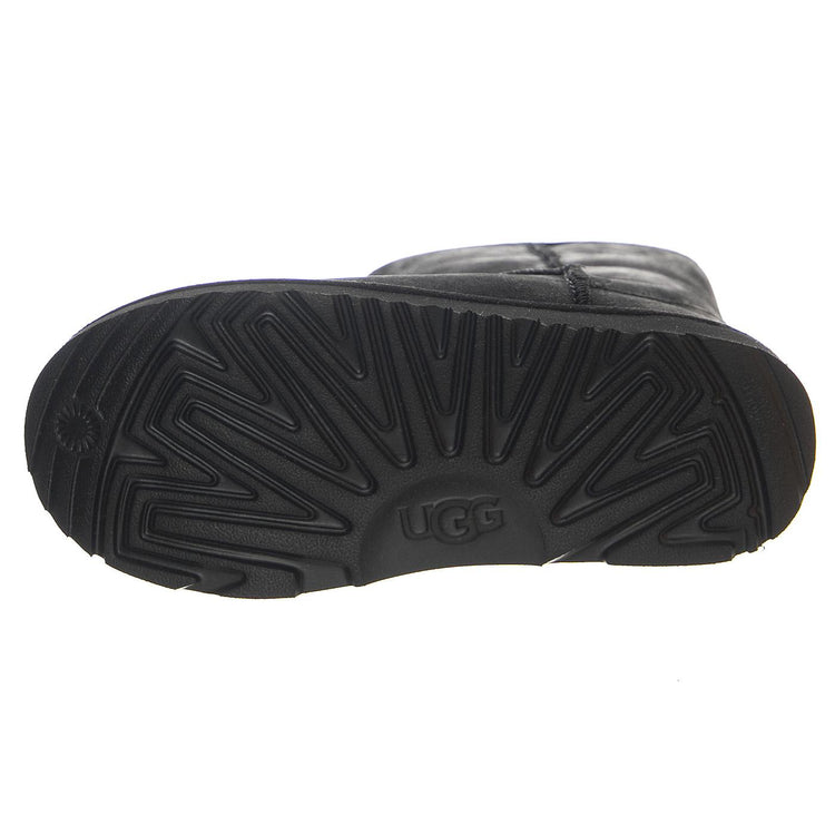 Classic Weather Short II Black K - Stivaletti Bambino Neri UGKCLSWPBK1019646K  UGG 