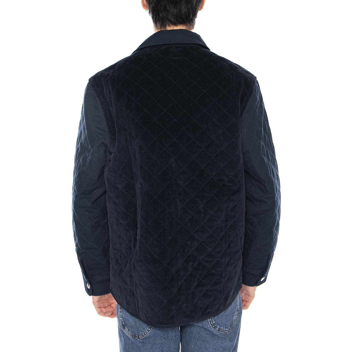 Mixed Media Overshirt Rivet Navy - Giacca Sovracamicia UomoBlu 112371324 . LEE 