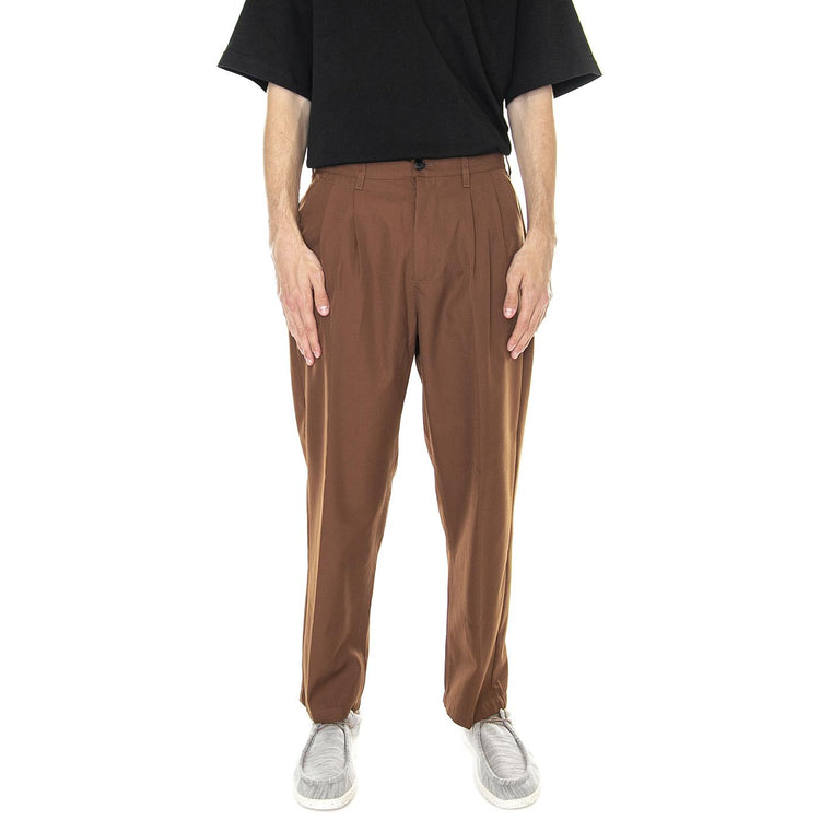 M' Fubar Pleated Pant Sepia - Pantaloni Uomo Marroni 142020201-SEP  OBEY 