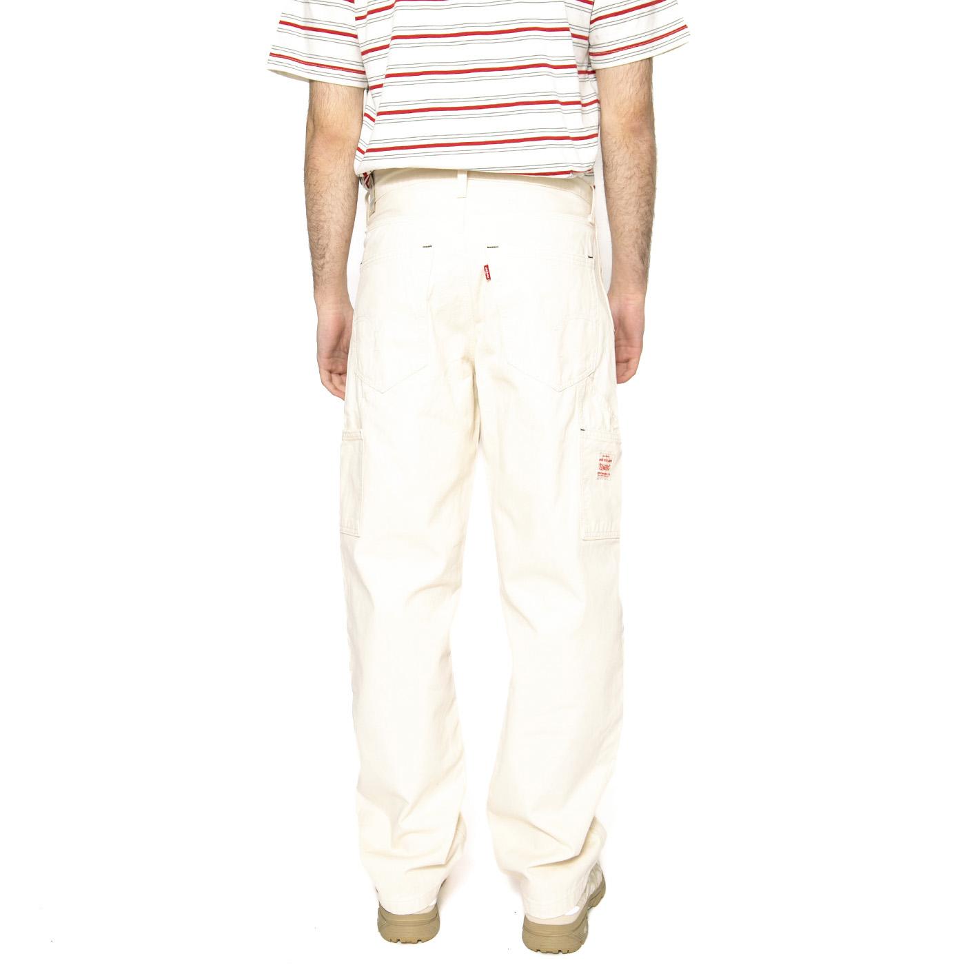 586 Loose Straight Carpenter Undyed Ecru Gre - Pantaloni Denim Jeans Uomo Beige 55849-0064  LEVIS 