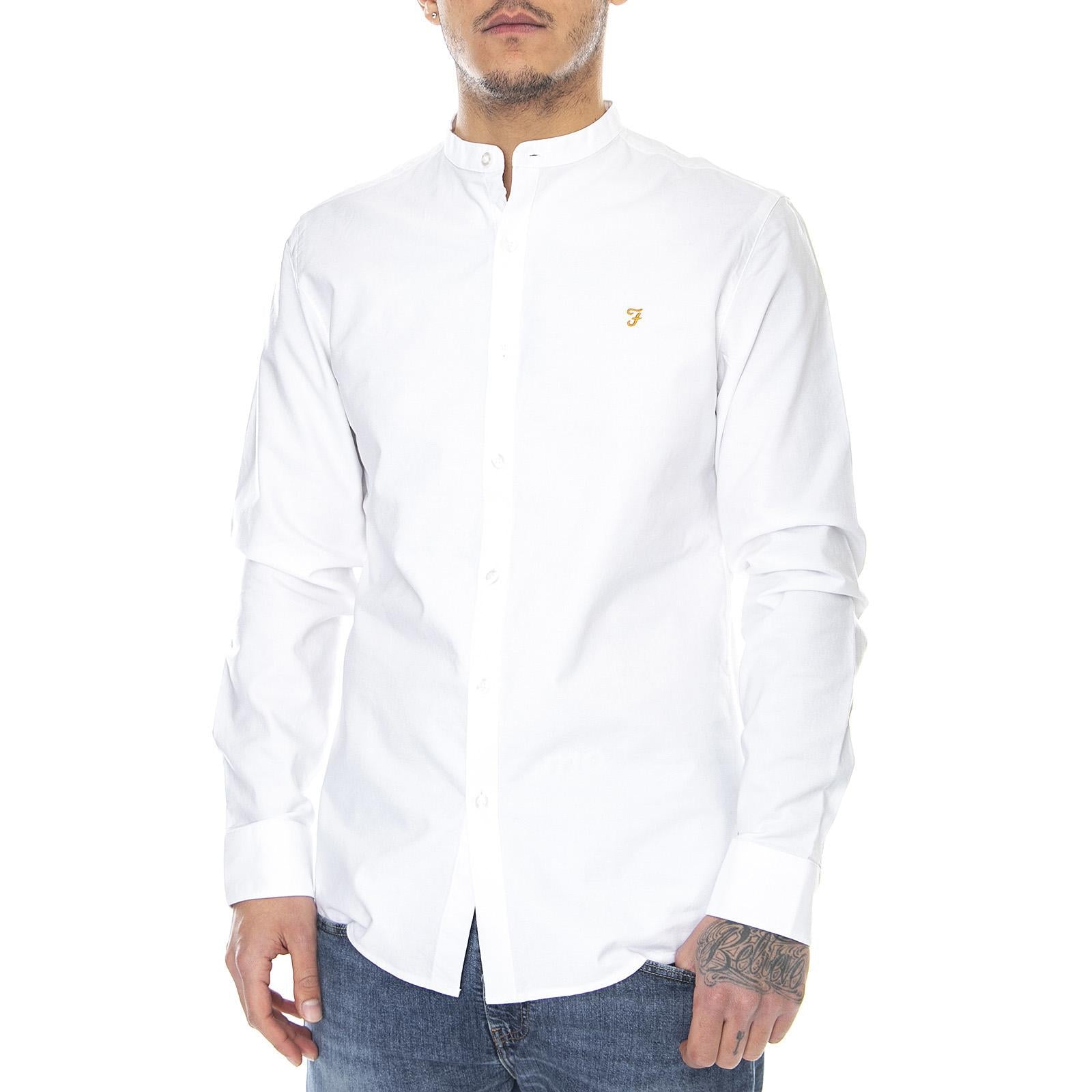 Mens Brewer Shirt - Gdad White - Camicia Uomo Bianca F4WSB062-104  FARAH 