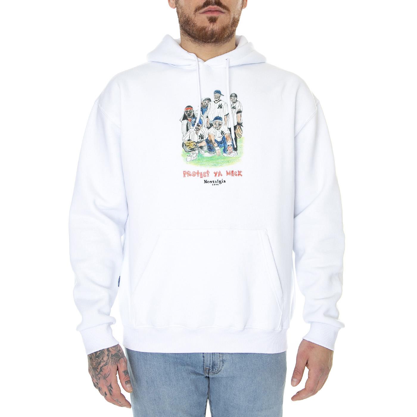 Wu Tang Hoodie White - Felpa con Cappuccio Uomo Bianca W22H-WUTANG-WHT  USUAL 
