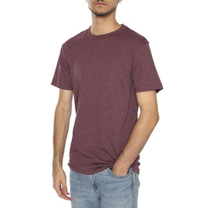 Max Life SS Stitch Tee Noos Port Royale Melange - Maglietta Girocollo Uomo Bordeaux 22025208-4811733  ONLY & SONS 