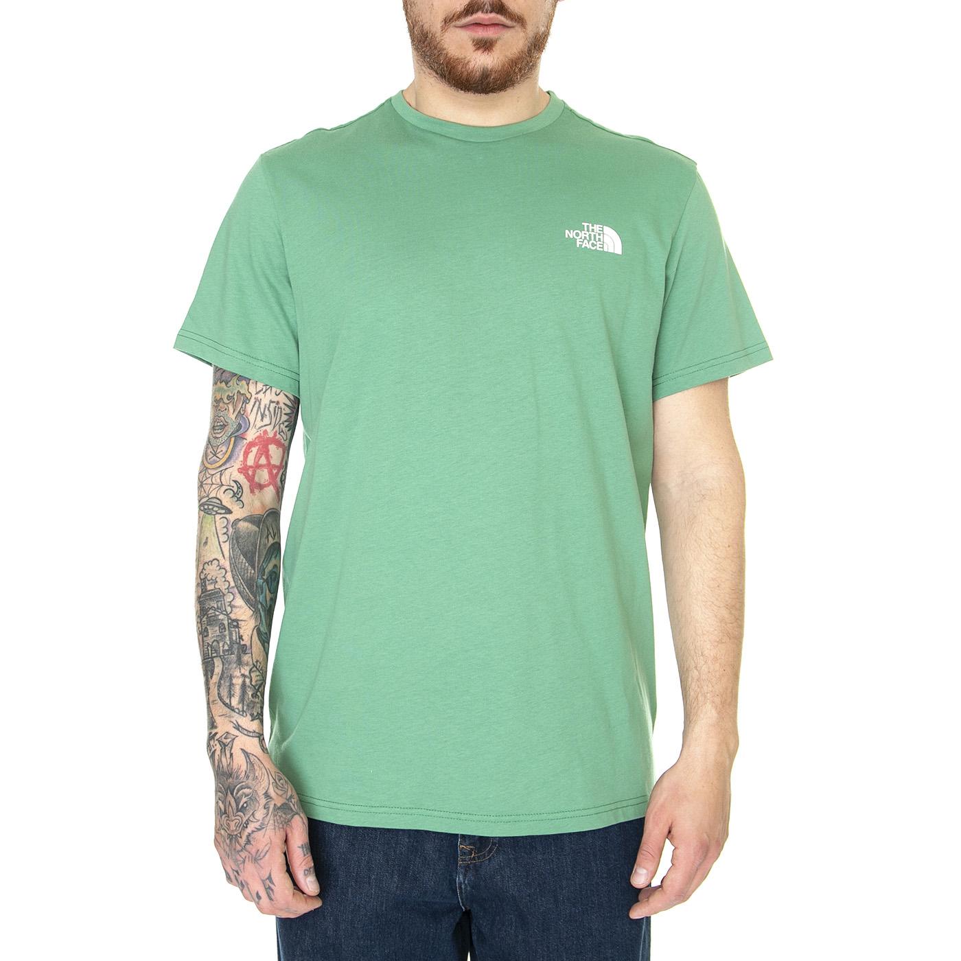 M S/S Simple Dome Tee EU Deep Grass Green - Maglietta Girocollo Uomo Verde NF0A2TX5N111  THE NORTH FACE 