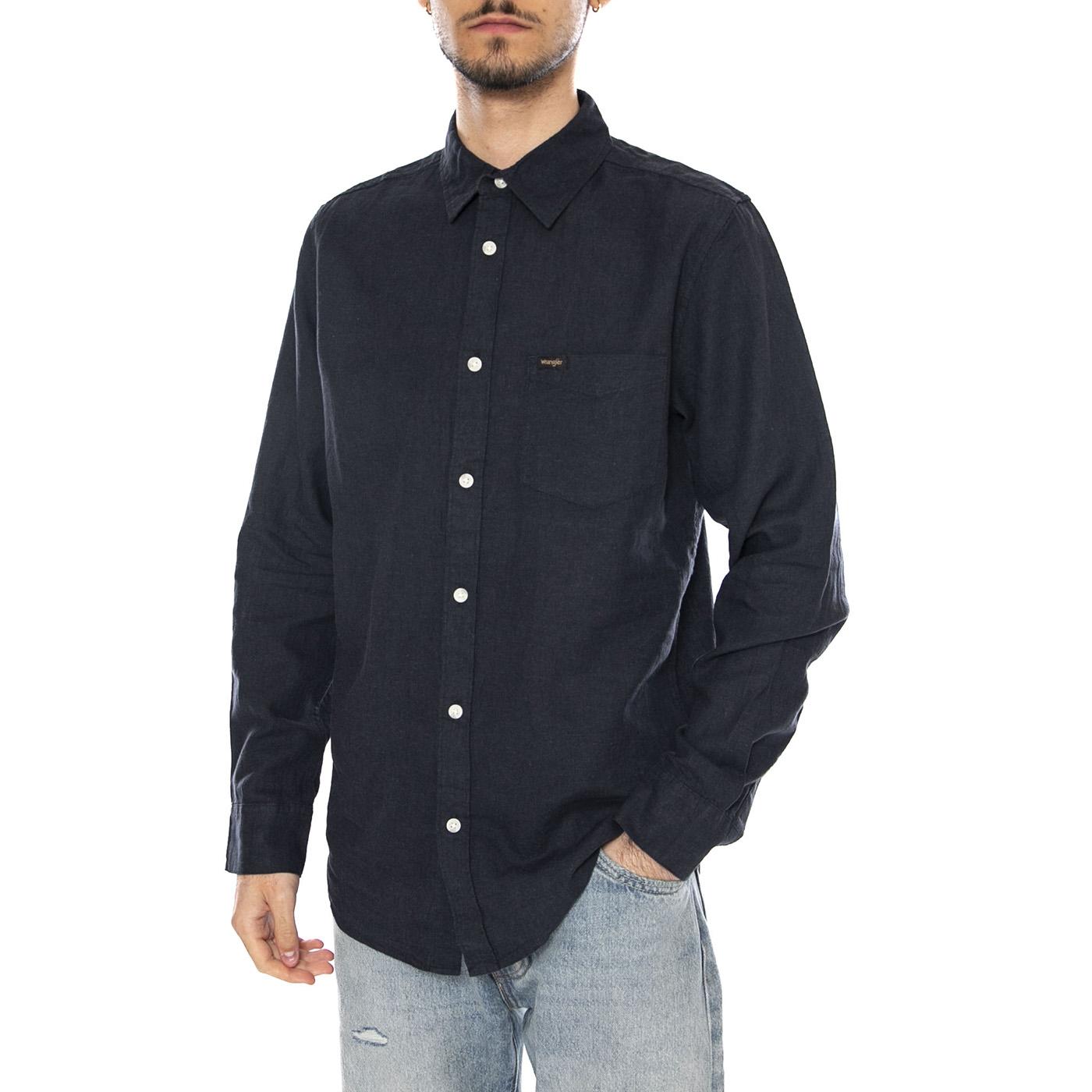 SHIRT DARK NAVY - Camicia Uomo Blu 112362751 BL WRANGLER 