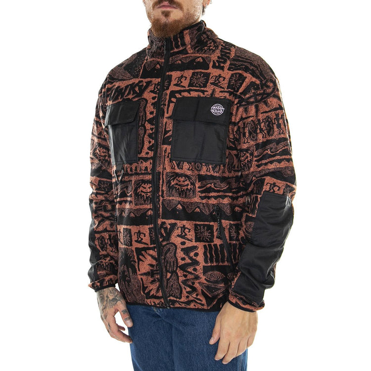Tribe Full Zipper Fleece Rust - Giacca Invernale Uomo Multicolore Tribe Full Zipper Fleece Rust  FUNKY 