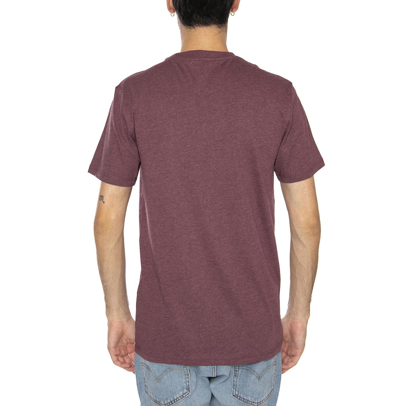Max Life SS Stitch Tee Noos Port Royale Melange - Maglietta Girocollo Uomo Bordeaux 22025208-4811733 . ONLY & SONS 