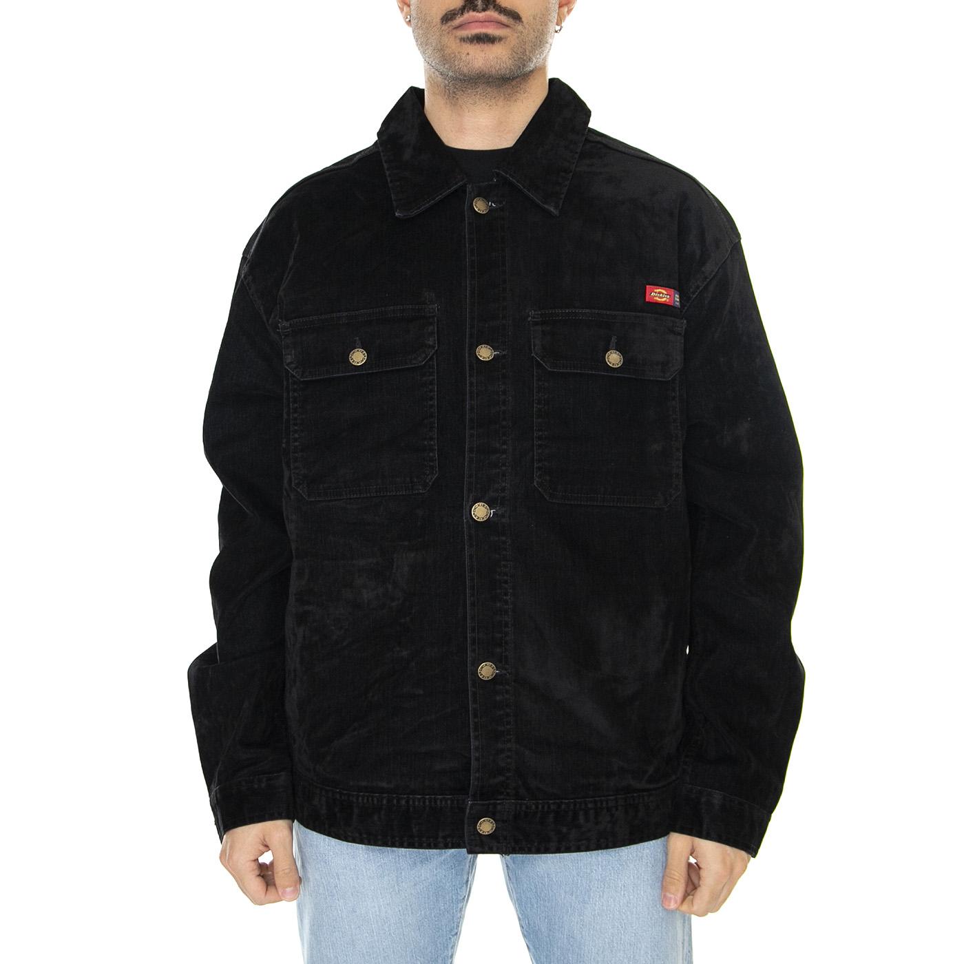 Oc x Dickies Flock Jacket Black - Giacca Estiva Uomo Nera DK0A4Y4YBLK1  DICKIES 