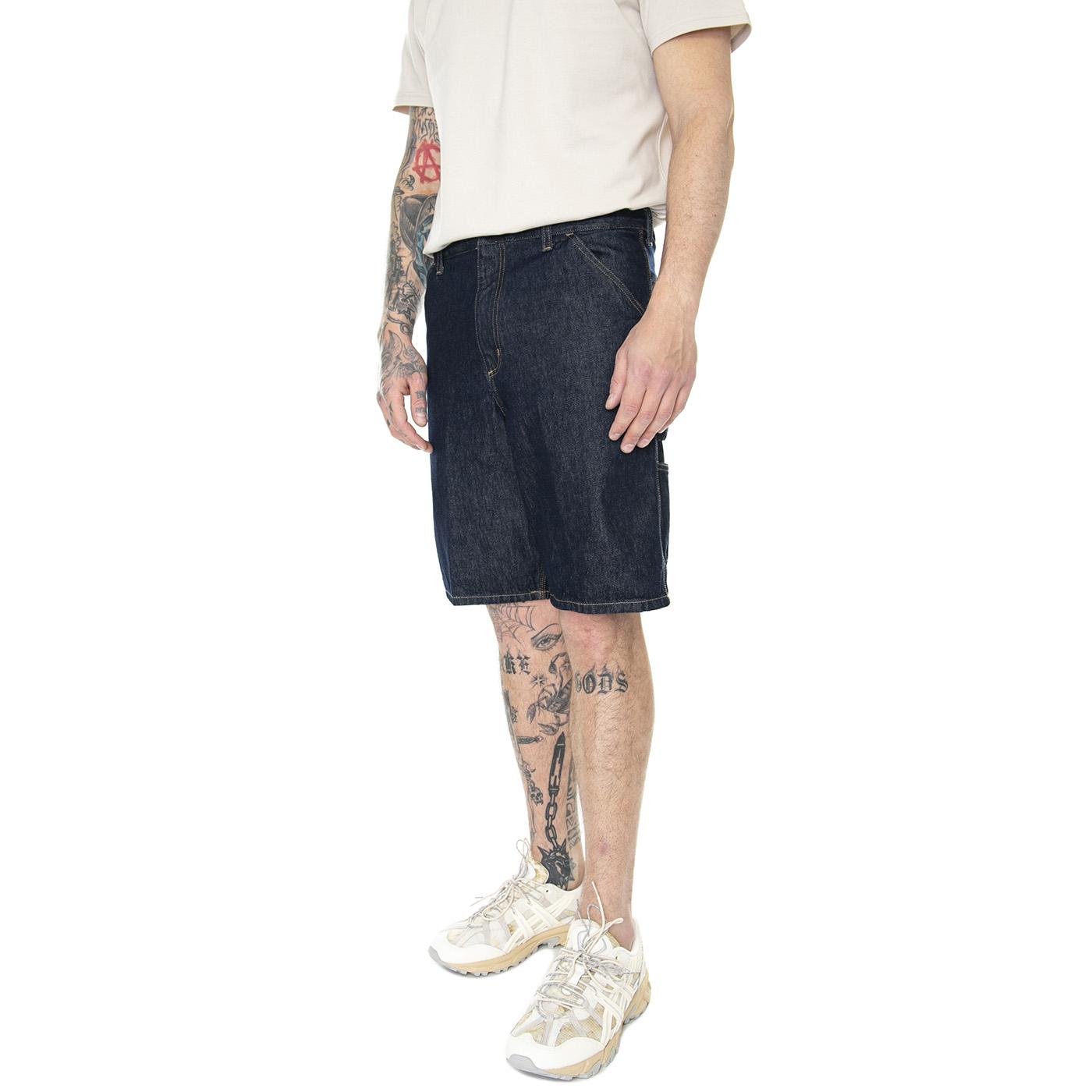 Single Knee Short Blue Rinsed - Bermuda Denim Jeans Uomo Blu I032026-0102  CARHARTT WIP 