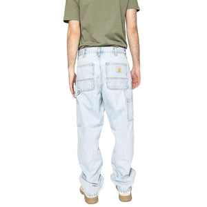 M' Single Knee Pant Blue Heavy Stone Bleached - Pantaloni Denim Jeans Uomo Blu I032024-01A3  CARHARTT WIP 