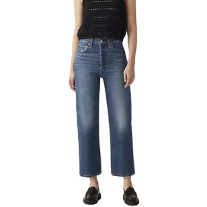 RIBCAGE STRAIGHT ANKLE DARK WASH - Pantaloni Denim Jeans Donna Blu 72693 0218 LEVIS 