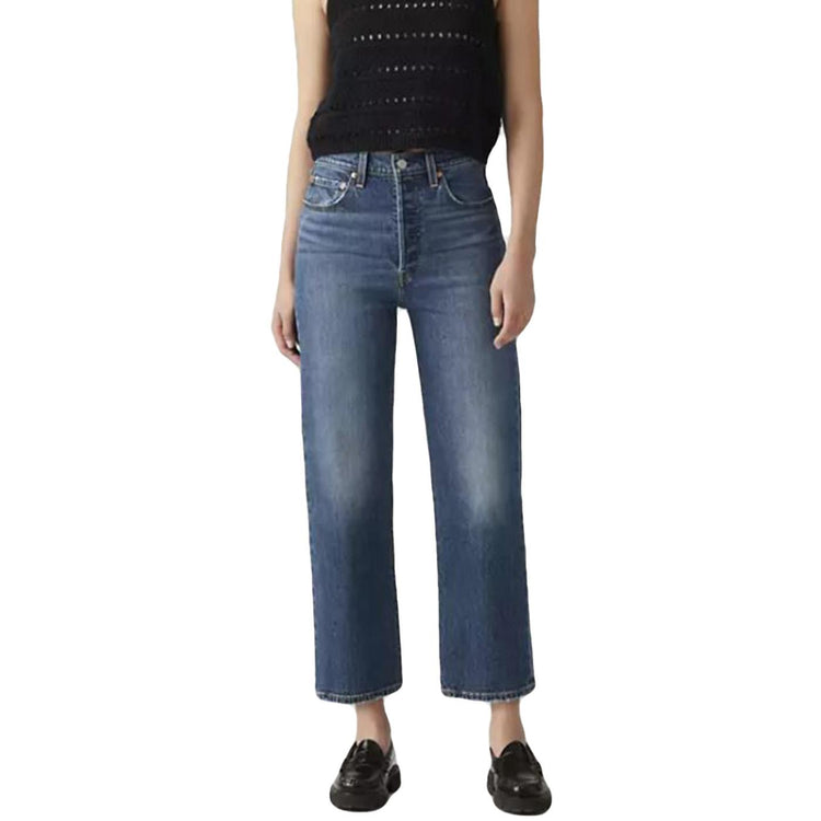 RIBCAGE STRAIGHT ANKLE DARK WASH - Pantaloni Denim Jeans Donna Blu 72693 0218 LEVIS 