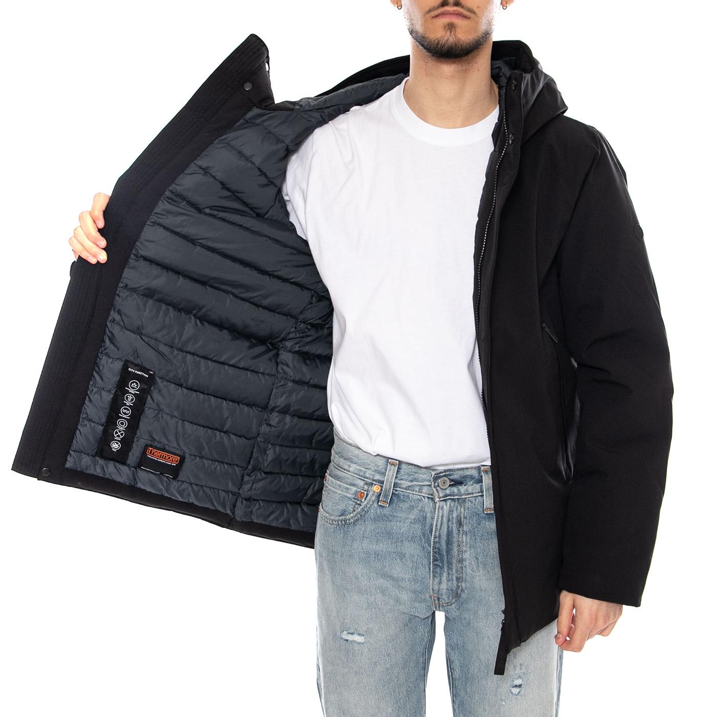 Vhinner Black Jacket - Giacca con Cappuccio Uomo Nera 331187 110 ELVINE 