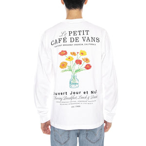 Cafe Vans LS -- Maglietta Uomo Maniche Lunghe Bianca VN000PC2 WHT1 VANS 