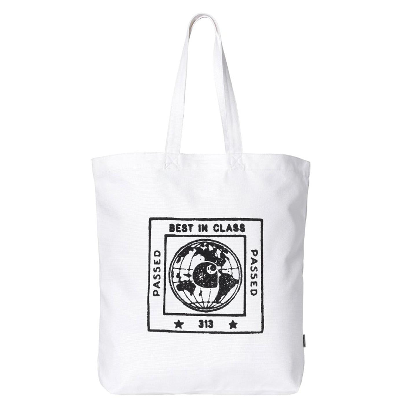 Stamp Tote White / Black - Bora Shopping Bag Bianca I033629.00AXX  CARHARTT WIP 