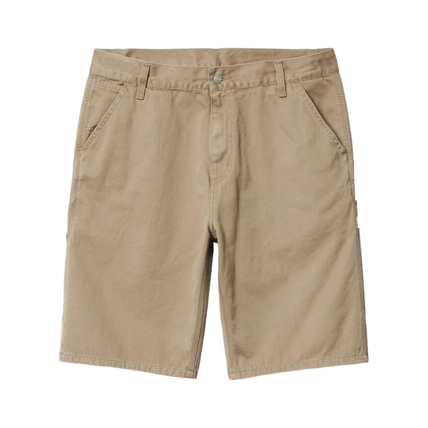 RUCK SINGLE KNEE SHORT LEATHER STONE WASHED - Bermuda Uomo Beige I024892-8Y06 . CARHARTT WIP 