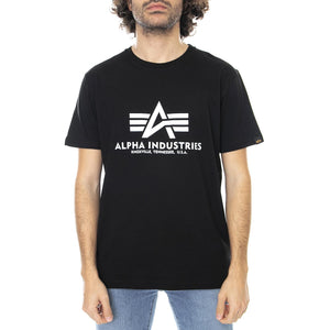 Basic T-Shirt - Black - Maglietta Girocollo Uomo Nera 2743  ALPHA INDUSTRIES 